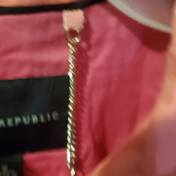 🔆 Pink Banana Republic femine pea/ladies trench style jacket damaged - Picture 6 of 16